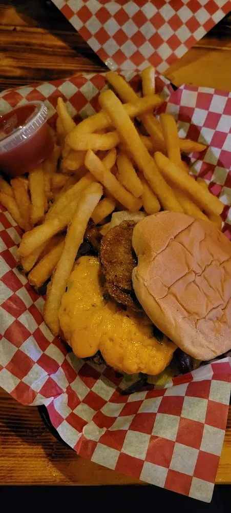 Typsy Burger and Fries